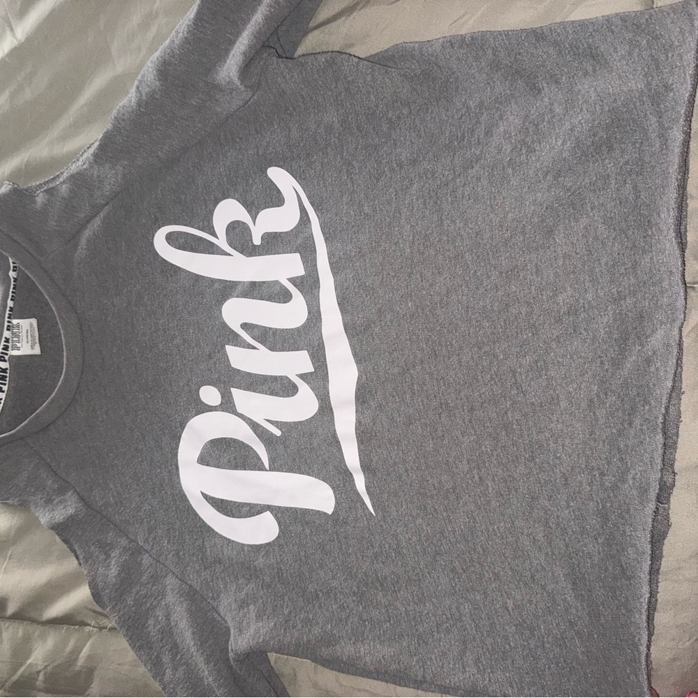 PINK Victoria's Secret Gray Logo Sweatshirt